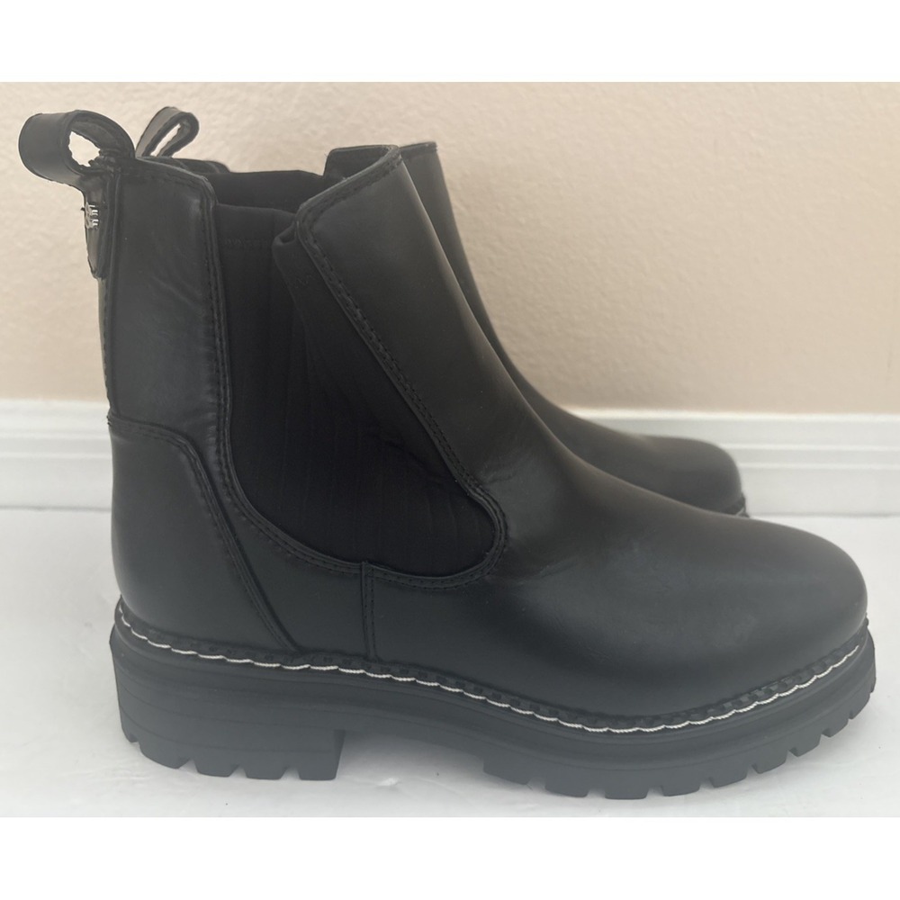 Sam And Libby Boots Lennon Lugsole Zip Chelsea Ankle Boot Black Goth Emo Sz 8.5
